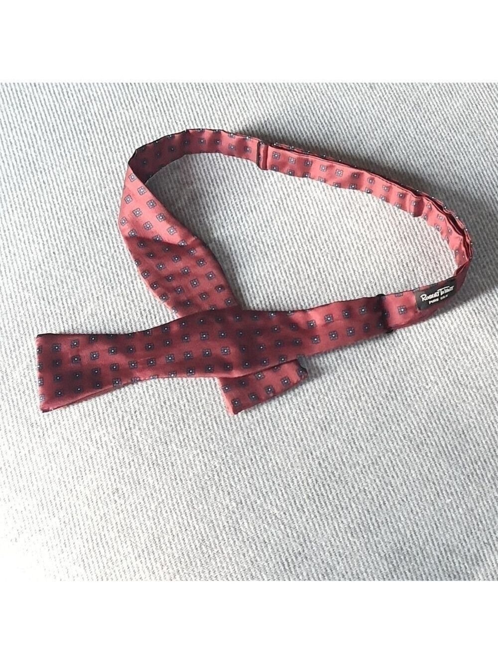 4/$12 Silk Tie Sale - Robert Talbott Men's Pure Silk Burgundy Adjustable Bow Tie